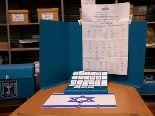 Wahlzettel für die Knessetwahlen